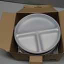 Elk and Friends Stainless Steel Divided Plates with Silicone Sleeve for Babies & Toddlers | Lids Included | Stay Put Suction | Dinner & Snack Plates | 4 Pack