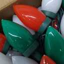 C9 Christmas Lights Outdoor Waterproof, 81 Feet 100 LED C9 String Lights with Timer & 8 Light Mode, Connectable Christmas Tree Lights for Indoor Outside Roofline Patio Decorations, Multicolor