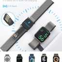 2 in 1 Watch Charger Nylon Band Compatible with Apple Watch Band 42MM 44MM 45MM 49MM Women Men - Portable Waterproof Watch Fast Charger Stretchy Sport Band for iWatch Series Ultra 8 7 6 5 4 3 2 SE