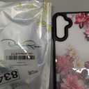 for Samsung A15 5G Case with Tempered Glass Screen Protector, Galaxy A15 5G [Military Grade Protective] Slim Soft TPU & Hard PC, Girls Women Crystal Clear Flower Pattern Cases-Black (Golden Shield Flower Series-Black)