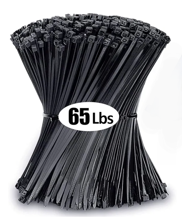 Strong Heavy Duty Zip Ties 14 Inch (600-Pack) -65LB Tensile Strength- Industrial Large Cable Ties for Outdoor Use, Long All-Weather Nylon Ties (Black)