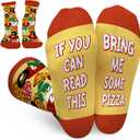 Book, Fishing, Hiking, Gamer, Camping, Pickle, Music, Foods, Ballerina, Bigfoot - Hobbies Socks for Women Men (Pizza)