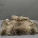 Carvapet Soft Fur Rugs Fake Reindeer Hide Area Rug Fluffy Faux Fur Carpet for Bedroom Floor Mat Home Decorative Throw Rug for Living Room, 4ft x 5ft, Brown