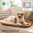 Bedsure Washable Dog Crate Pad for Large Dogs, Anti-Slip Puppy Kennel Dog Bed for Crate - Ultra Soft Fleece Flat Thin Pet Mat (Not Chew Proof), Brown 35"x22"