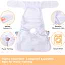 Washable Dog Diapers Female 3 Pack Reusable Highly Absorbent Doggie Diapers, Flexible Doggy Diapers Female Durable Leak-Proof Diapers for Dog Period Heat Incontinence Potty Training, Medium