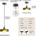 Glass Pendant Light Vintage Hanging Light Fixture Modern Kitchen Island Mid Century Modern Lamp Green