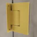 Brixwell Wall Mount Full Back Plate Standard Hinge, Brass, Satin Brass
