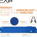 CAP Barbell 1/2-Inch High Density Exercise Yoga Mat with Strap