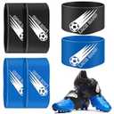 Patelai 4 Pcs Soccer Cleat Lace Cover Football Shoe Band Soccer Shoe Cover Football Cleat Bands Youth Adult for Season(Adult, Blue, Black)