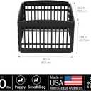 IRIS USA Dog Playpen 24" 4-Panel Puppy Playpen, 35 x 35 x 24, Dog Playpen, Dog Play Pen Indoors, Pet Fence, Puppies/Small Dogs, Black