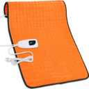 Deepsoon Heating Pad,Electric Heating Pads for Back,Neck,Abdomen,Moist Heating Pad for Shoulder,Knee,Arms,Legs,Dry/Moist Heat & Auto Shut Off,Christmas Gifts for Men and Women,Orange Black,33x17 Inch