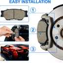 Front Rear Ceramic Brake Pads Sets Fit For 2007-2011 Dodge Nitro,For 2008-2012Jeep Liberty,For 2007-2017 Jeep Wrangler,For 2018 Jeep Wrangler JK(OE:D1273 D1274)