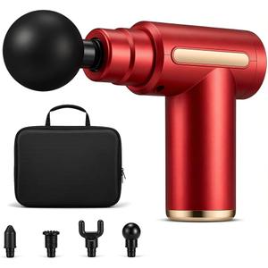 Small Massage Gun Handheld Deep Tissue Massager Gun Ideal Gift for Men & Women (RED)