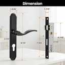 Storm Door Handle Complete SetStorm Door Handle Replacement Part with Lock Cylinder and Key, Fits for Screen and Storm Doors, 2-1/2" Handle PZ, Matte Black