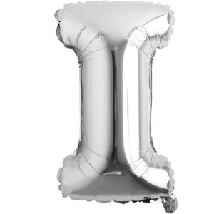 32 inch Letter Balloons Silver Alphabet Number Balloons Foil Mylar Party Wedding Bachelorette Birthday Bridal Shower Graduation Anniversary Celebration Decoration (32 inch I Silver)