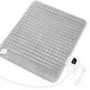 Deepsoon Heating Pad,Electric Heating Pads for Back,Neck,Abdomen,Moist Heating Pad for Shoulder,Knee,Arms,Legs,Dry/Moist Heat & Auto Shut Off,Christmas Gifts for Men and Women,Light Gray,24x20 Inch