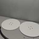 Round Side Table, C Shaped End Table for Couch, Sofa and Bed, Mid Century Modern Small Bedside Table Nightstand for Living Room, Bedroom, Corners and Office(White)