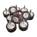 WA 10PACK - 2"1"1/4" inch Industrial Grade Durable Mounted Flap Wheel Sander, Grit 120, Aluminum Oxide Sanding Flap Wheels with 1/4" Shank for Drill/Die Grinder, Remove Rust and Polish
