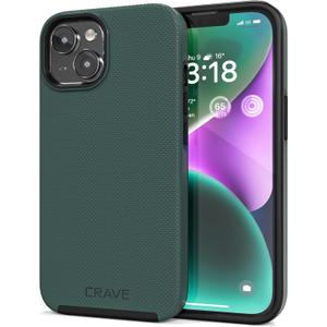 Crave Dual Guard for iPhone 14, Shockproof Protection Dual Layer Case for Apple iPhone 14 (6.1") - Forest Green