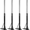 KAZAKA Adjustable Table Legs, 20-30 inch for Activity & Office Tables - Set of 4 (Black)