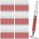 Ballpoint Pens, 60-Pack Bulk Writing Pens for Office Use Syringe-Style Medical Design, Black Ink