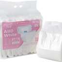 CutiePlusU Disposable Adult Diaper Heavy Absorption Dry Surface All Night- White 10 Pieces (Medium 28"-38")