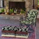 ARDEN Outdoor Midback Chair Cushion, 18 x 16.5, Water Repellent, Fade Resistant 18 x 16.5, Onyx Cebu