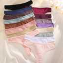 FINETOO Cotton Thongs for Women Soft Low Rise Sexy Thong Ladies Panties Womens Underwear 6 Pack (S)