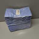 2 x Blue Checkered Napkins  100-Pack 3-Ply Disposable Paper Napkins for BBQ, Picnic, Wedding & Party Events  Soft & Durable Gingham Design.
