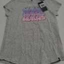 Adidas Girls' Cap Sleeve Graphic Tee Shirt (Medium, Grey/Multi)