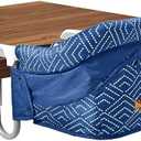 MTWML Portable High Chair for Table,Hook On High Chair That Attaches to Table,Space Saver Clip On Counter Seat for Baby,Easy Clean Baby Feeding Clamp Seat with Carry Bag for Travel(Stripe-Blue)
