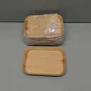 50 Pcs Wood Grain Paper Plates, 6.5 Inch Rectangle Plates, Disposable Rustic Party Plate for Woodland Baby Shower, Camp Fire, Camping, Lumberjack Birthday Party Supplies (S)