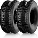 RONPOW 15x6.00-6 Tubeless Lawn Mower Tires, 4 Ply, 2 Pack