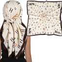 EXTREE Women's 35 inch Fashion Headscarf Silk Satin Scarf for Hair Wrapping at Night Bandana Square Scarf for Sleeping