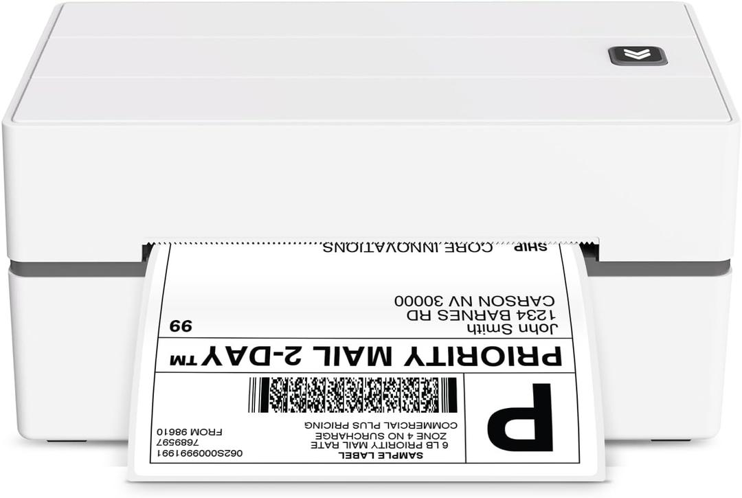 Core Innovations Bluetooth Thermal 4x6 Shipping Label Printer Bundle for Packages & Small Business - Android, iOS & Windows Compatible