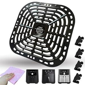 HlkEurt 6QT Air Fryer Crisping Plate for Instants Pot Vortex Plus 6QT XL Air Fryer, Updated Air Fryer Grill Plate Pan Rack Tray Insert Grate Grid Shelf for 6QT Instants Air Fryers, Dishwasher Safe