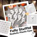 HyDren 12 Sets Halloween Boo Basket Stuffers Bulk Handmade Positive Crochet Ghost Gifts with Positive Cards Office Cute Boo Ghost Decor for Women Men Family Home Birthday Halloween Party Favors