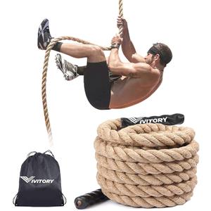 VIVITORY Gym Fitness Training Climbing Ropes, Workout Gym Climbing Rope, Home Training and Fitness Workouts,1.5'' in Diameter, in 10, 15, 25, 30 Ft