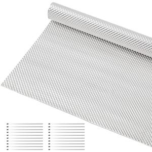 Exhaust Heat Shield Automotive, Embossed Aluminum Heat Shield Kit with 20PCS Cable Metal Ties for Muffler Exhaust Wrap, Heat Barrier,Car Exhaust Sheet (16" x 39")