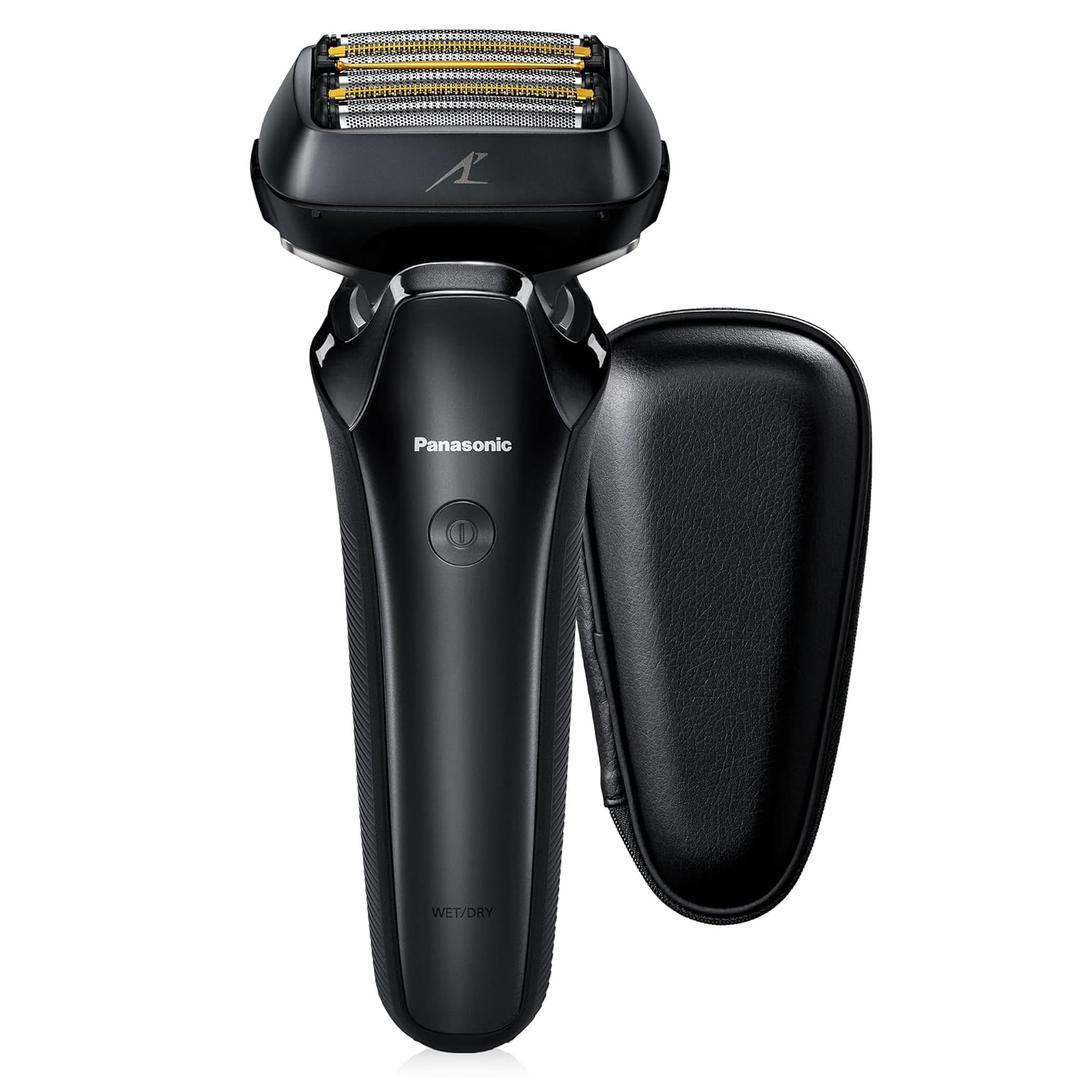 Panasonic ARC6 Electric Razor for Men Face, Wet & Dry Shavers for Men with Foil Shaver, Pop-up Trimmer, Ultra-Fast 6-Blade, Smart Shave Sensor, 22D Flexible Pivoting Head - ES-LS8A-K (Black)