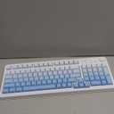 AULA S99 Gaming Keyboard, Wireless Computer Keyboards, Tri-Mode Bluetooth Creamy Custom Keyboard with Number Pad, RGB Backlit Media Knob Cute Programmable Keyboard for PC Gamer - Gradient Blue