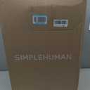 simplehuman 50 Liter / 13 Gallon Semi-Round Kitchen Step Trash Can with Secure Slide Lock, Black Plastic