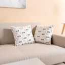 Valentine's Day Pillow Covers 18x18 Inch Set of 2 White Soft Plush Faux Fur Jacquard Throw Pillows XOXO Decorative Farmhouse Wedding Cushion Cases for Couch Sofa Cushion Case Home Wedding Anniversary