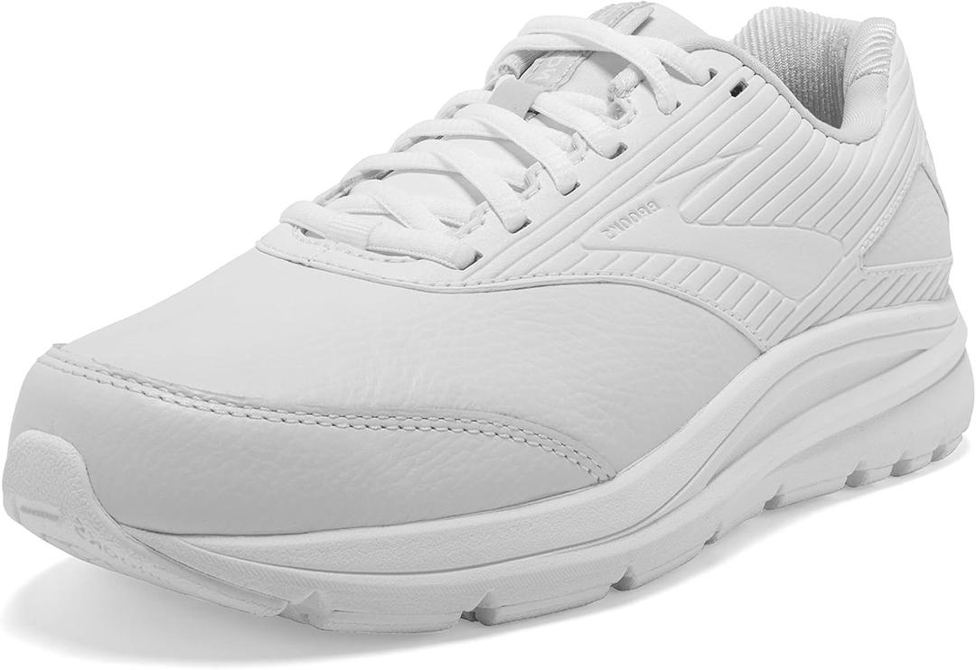 Brooks Women's Addiction Walker 2 Walking Shoe (7.5, White/White)