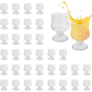 36 Pcs Shot Glass Bulk Set 1.5 oz Mini Cute Shot Glasses Cordial Glasses with Stem Sherry Glasses Clear Shot Glassware for Wine Liqueur Tequila Whiskey Beverage Wedding Party Bar Supplies