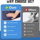 Patio Chair Cushions Waterproof Outdoor Seat Cushions for Patio Furniture 3-Year Color Fastness Garden Sofa Couch Adjustable Straps 2Pcs (Navy Blue, 19 x 19 x 3 in)