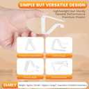 3 x 24 Pieces Clear Tablecloth Clips, Durable Plastic Table Cover Holders, Windproof Transparent Clamps for Securing Tablecloths Indoor Outdoor Party, Wedding, Christmas Event, Picnic, Camping (24, Large)