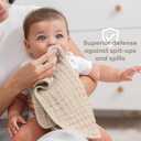 Comfy Cubs Muslin Burp Cloths 20" x 10", Pack of 6 - Large, 6-Layer, Ultra Absorbent 100% Cotton for Baby Drool and Messes - Soft, Safe & Gentle Baby Burp Cloths Set for Boys & Girls - Sand