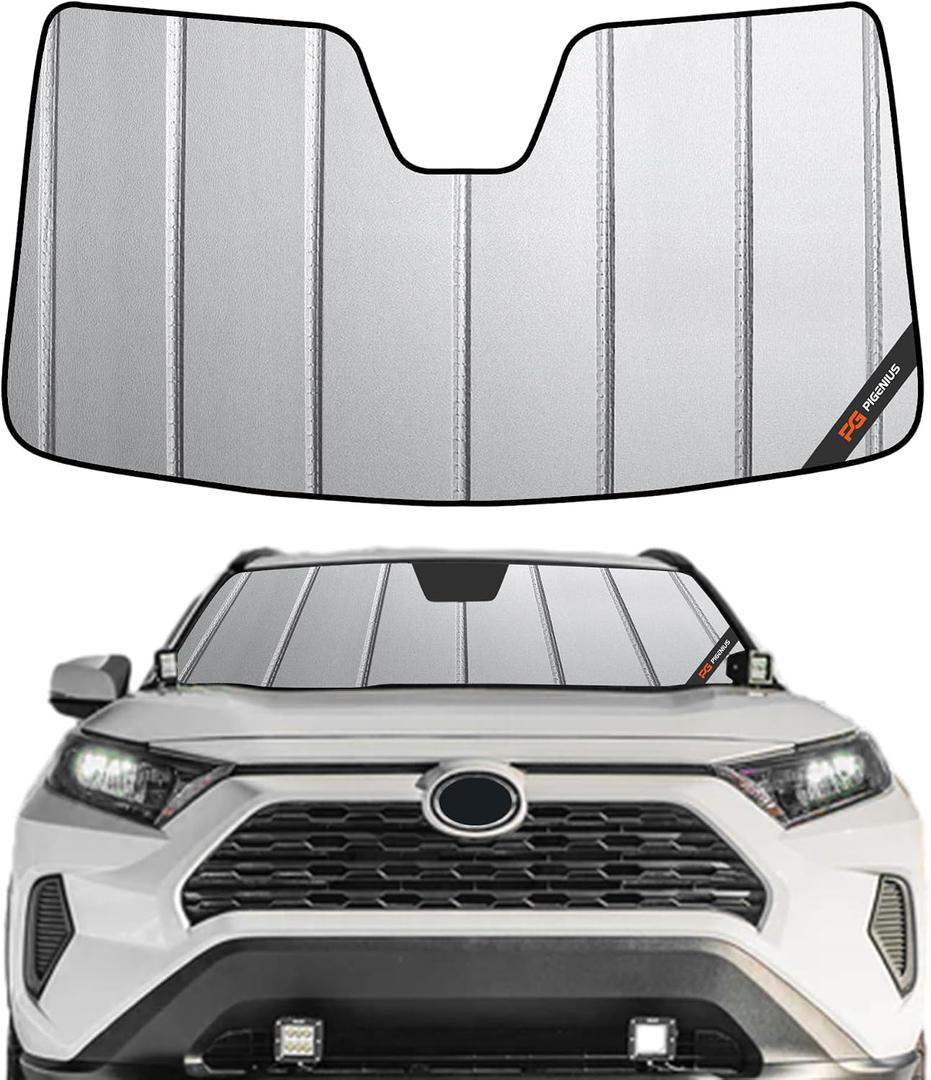 Pigenius Windshield Sun Shade for Toyota RAV4 2019-2025, RAV4 Prime 2021-2024 - Safeguard