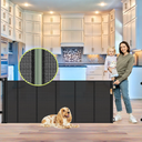 Reinforced 80 Inch Retractable Baby Gate Extra Wide Baby Gate for Wide Openings, Indoor/Outdoor Retractable Dog Gate for Doorway, Mesh Dog Gate Indoor Prevent Babies/Pets from Crawling Under, Black